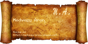 Medvegy Áron névjegykártya